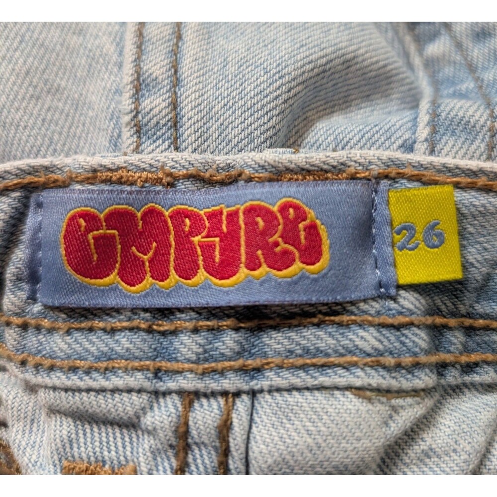 EMPYRE Baggy Skate Jeans Size 26 Light Wash Blue Denim Loose Fit Y2K Skater - Picture 7 of 11